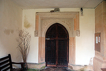 The north door and porch February 2012
